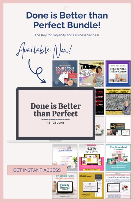 Done is better than perfect business bundle, available now!