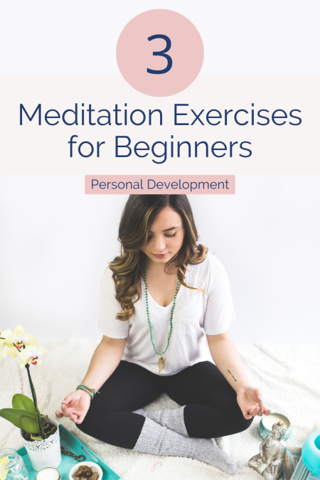 woman meditating, 3 meditatin excersizes for beginners